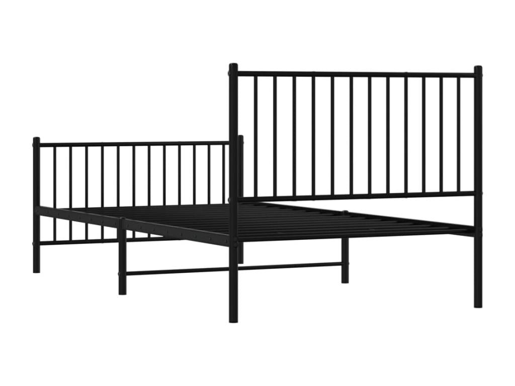 Struttura letto in metallo nero, 100 x 200 cm