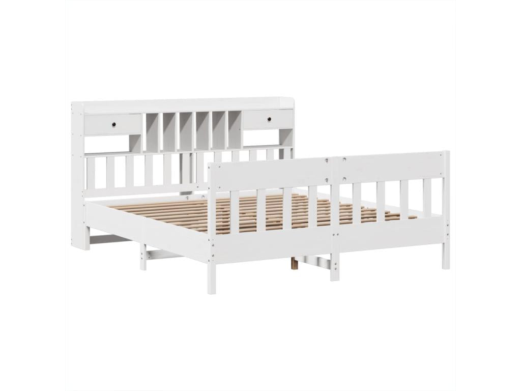 Materasso in legno massello bianco, 180 x 200 cm