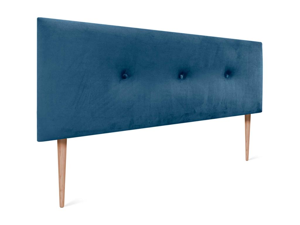 Letto in velluto blu, 135 x 140 x 120 cm