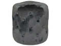 Pouf in velluto grigio, 38 x 38 cm