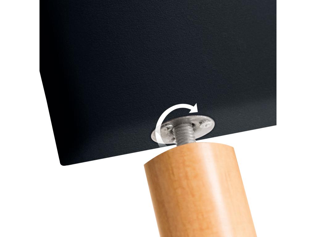 Letto in velluto nero, 160 x 105 cm