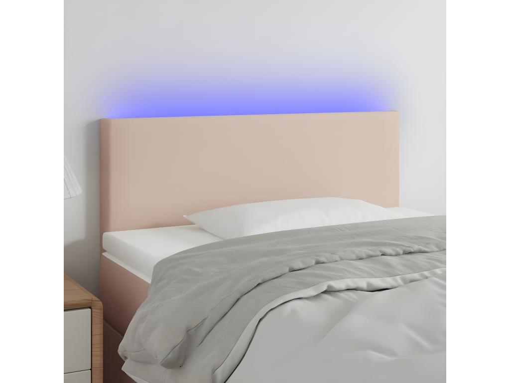 Letto in similpelle marrone, 100 x 5 x 78 cm