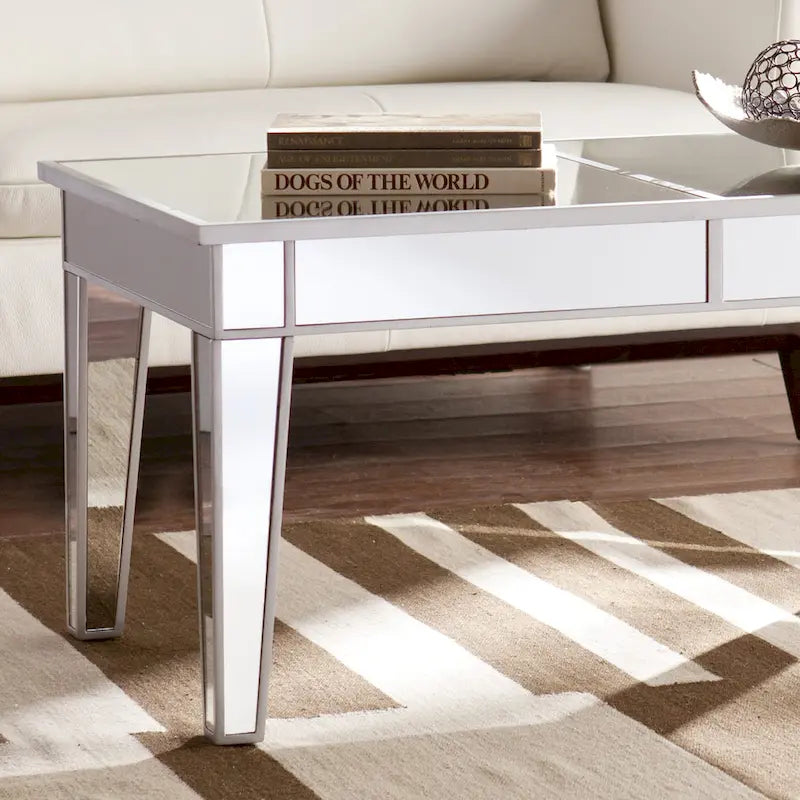 Tavolino da caffè rettangolare specchiato Dalton di SEI Furniture