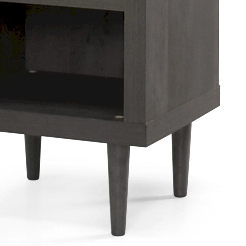 Comodino Nystrom in finto legno con un cassetto di Christopher Knight Home