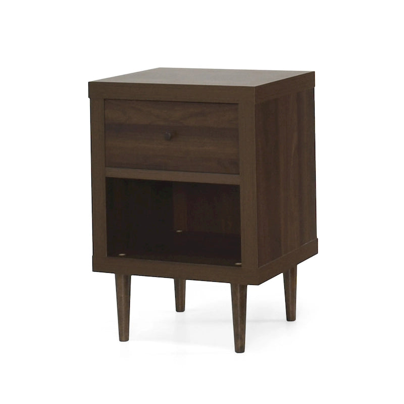 Comodino Nystrom in finto legno con un cassetto di Christopher Knight Home