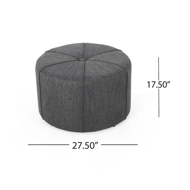 Pouf rotondo imbottito Birdsong di Christopher Knight Home