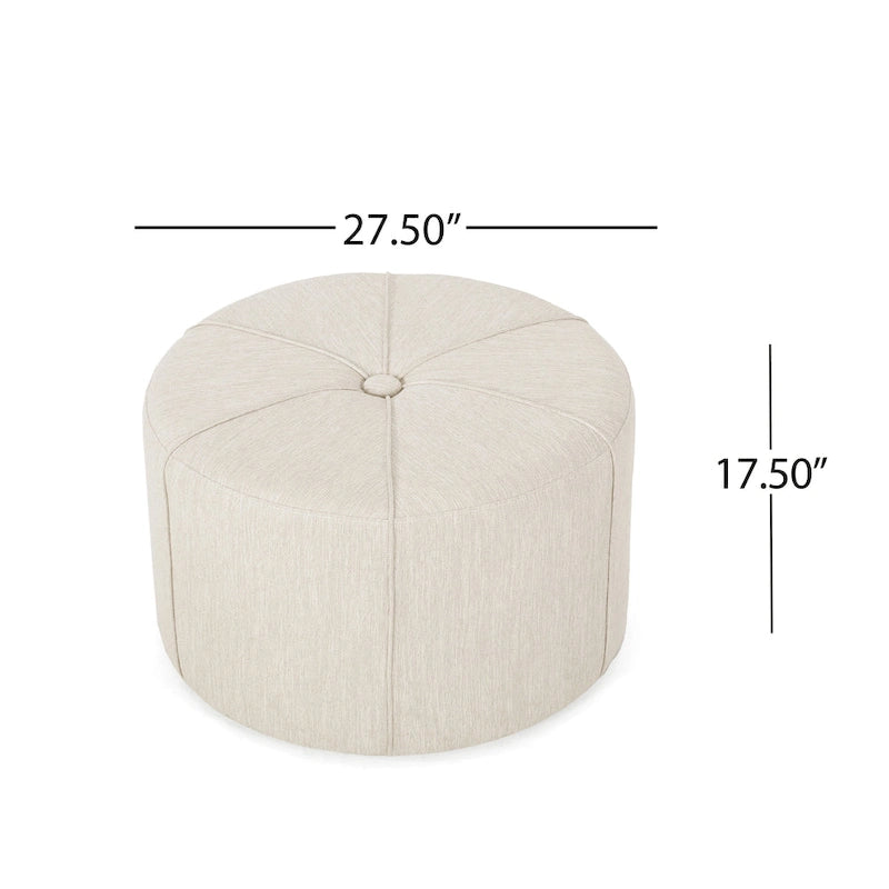 Pouf rotondo imbottito Birdsong di Christopher Knight Home