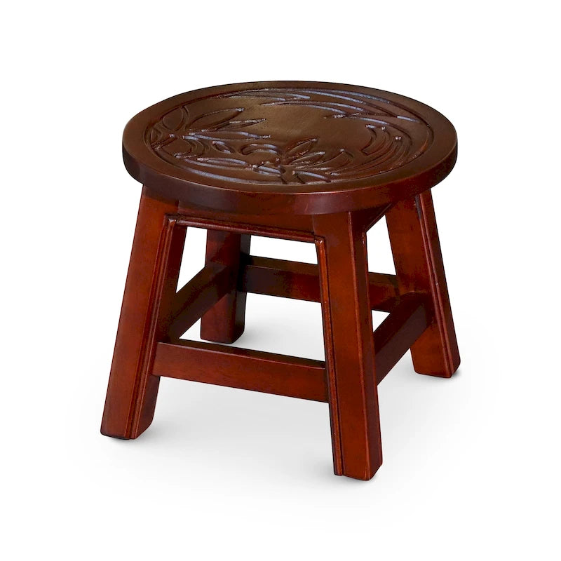 Sgabello in legno intagliato Fairplay di DTY Indoor Living