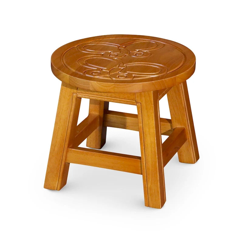 Sgabello in legno intagliato Fairplay di DTY Indoor Living