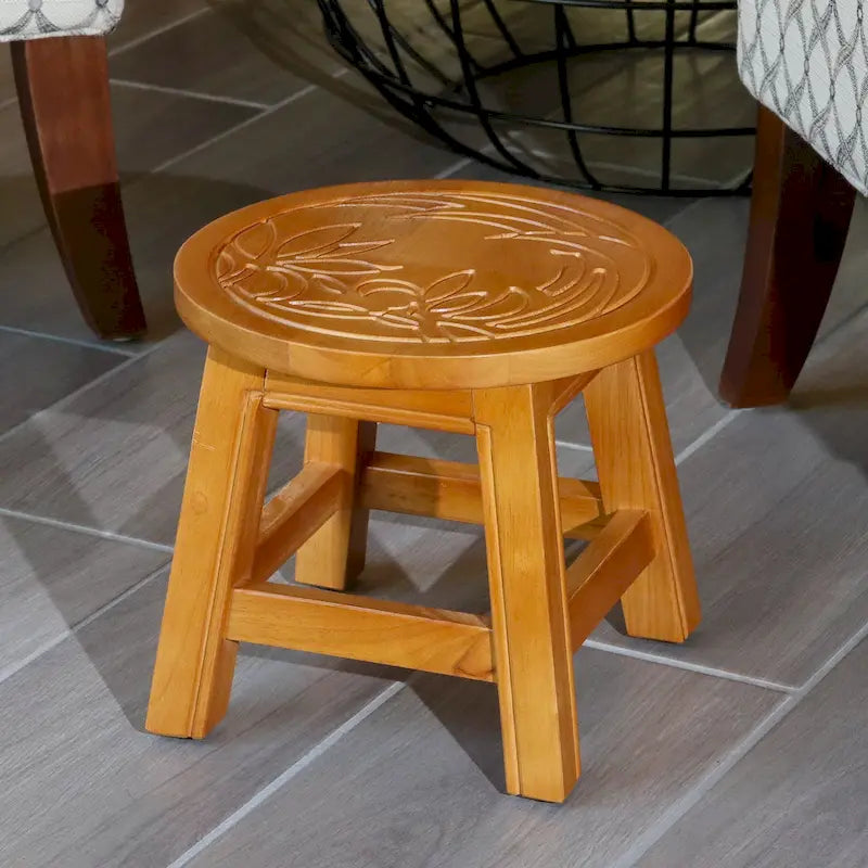 Sgabello in legno intagliato Fairplay di DTY Indoor Living