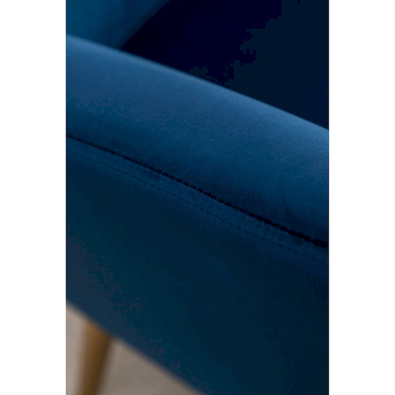 Poltrona con schienale ad ala trapuntato e bottoni in velluto Sovarol di Roundhill Furniture