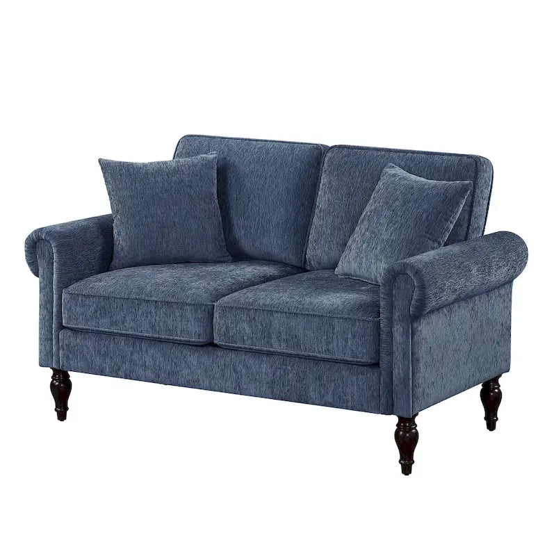Divano a due posti con cuscini multipli in ciniglia tradizionale Igny di Furniture of America