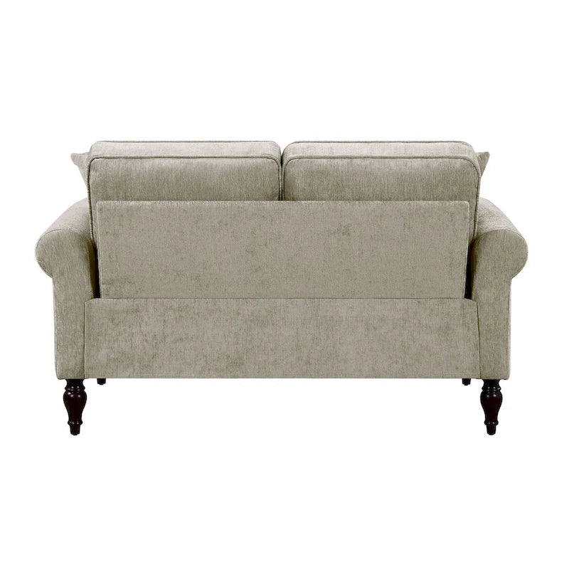 Divano a due posti con cuscini multipli in ciniglia tradizionale Igny di Furniture of America