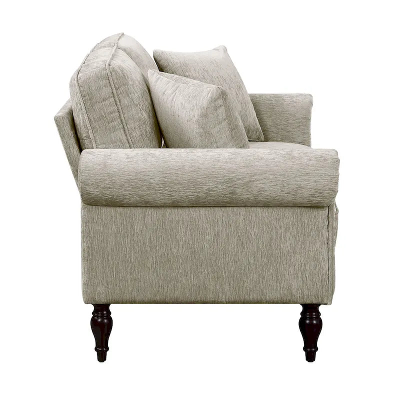 Divano a due posti con cuscini multipli in ciniglia tradizionale Igny di Furniture of America