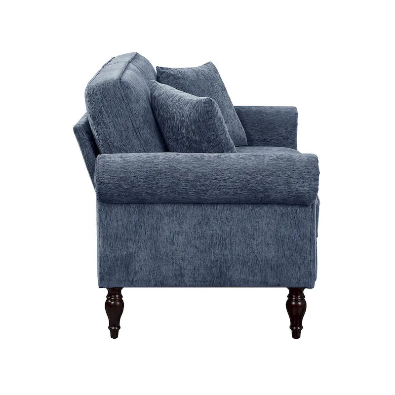 Divano a due posti con cuscini multipli in ciniglia tradizionale Igny di Furniture of America