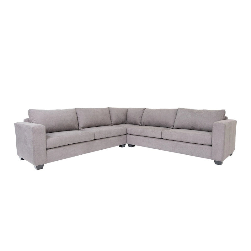 Coast to Coast Sofas Divano componibile contemporaneo a forma di L in tessuto di poliestere con struttura in legno massello e imbottitura