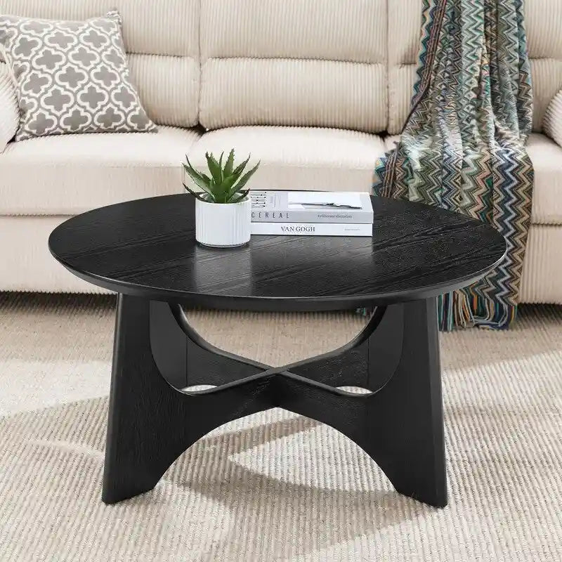 Tavolino da caffè rotondo Grondin in stile minimalista moderno, comodino per soggiorno, sala di ricevimento, soggiorno