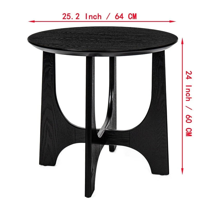 Tavolino da caffè rotondo Grondin in stile minimalista moderno, comodino per soggiorno, sala di ricevimento, soggiorno