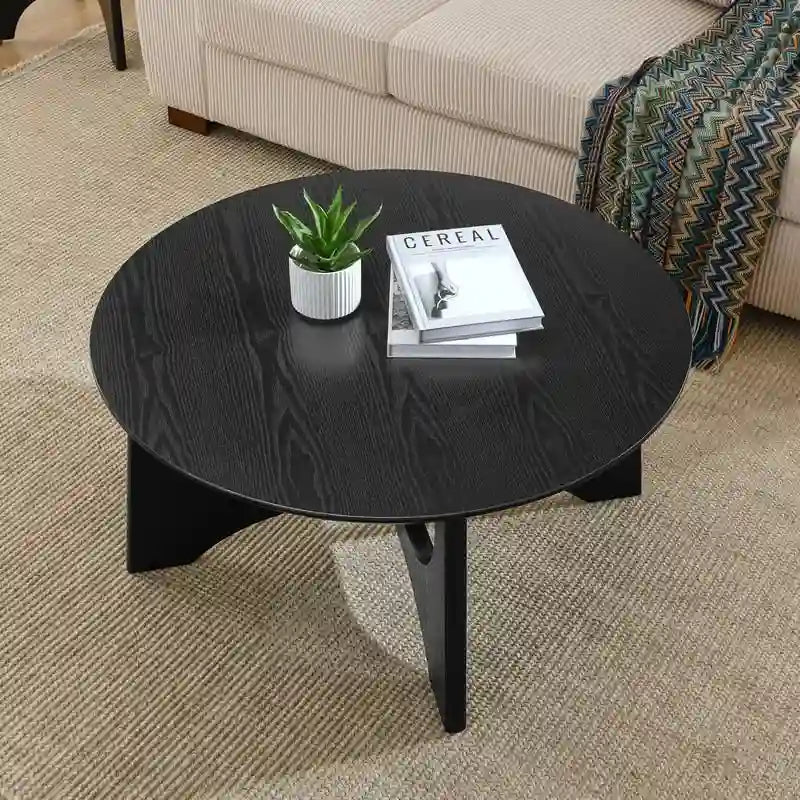 Tavolino da caffè rotondo Grondin in stile minimalista moderno, comodino per soggiorno, sala di ricevimento, soggiorno