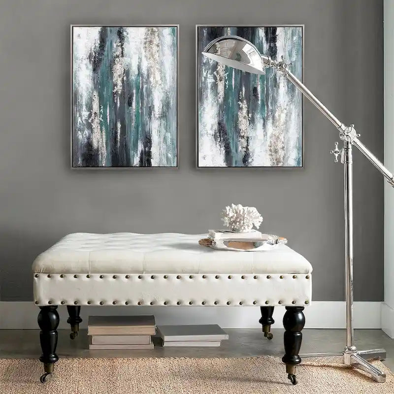 Home Soft Things Supersoft Tufted Coffee Table Ottoman - 33  x 33  x 18 