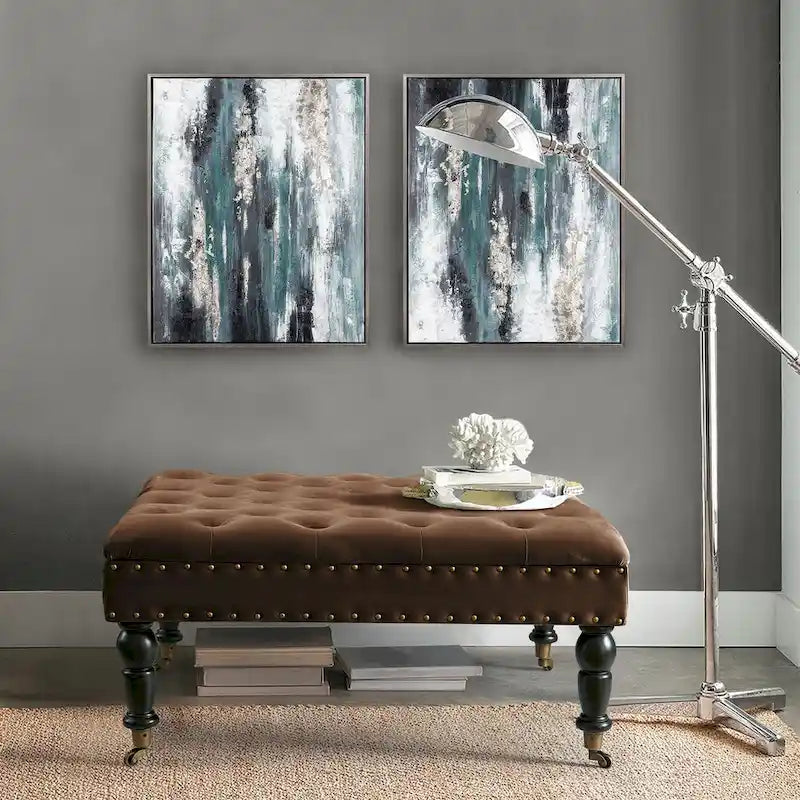 Home Soft Things Tavolino da caffè imbottito super morbido - 33 x 33 x 18
