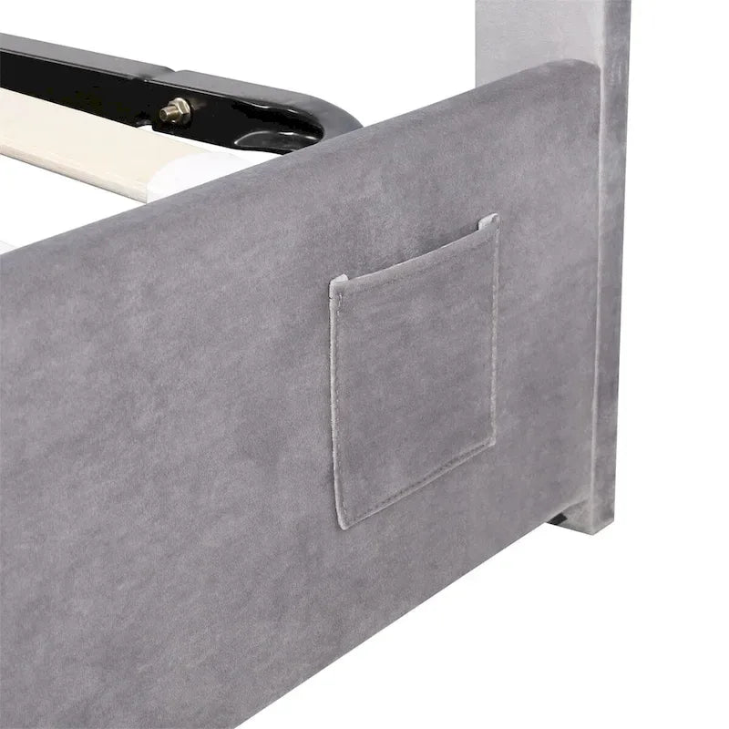 Letto contenitore idraulico imbottito Merax con luce LED, lettore Bluetooth e ricarica USB