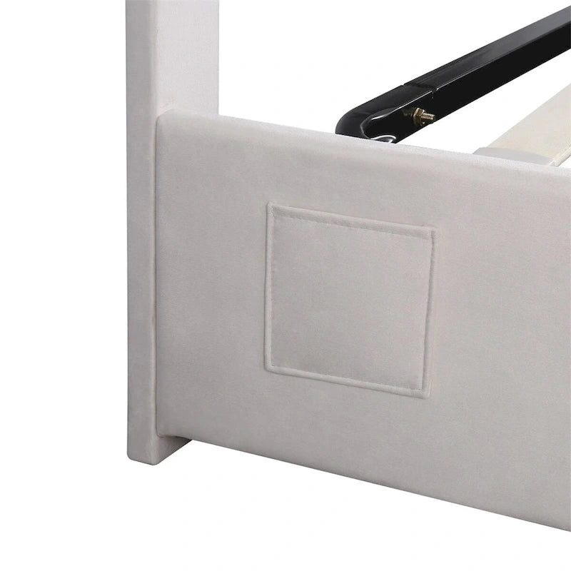 Letto contenitore idraulico imbottito Merax con luce LED, lettore Bluetooth e ricarica USB