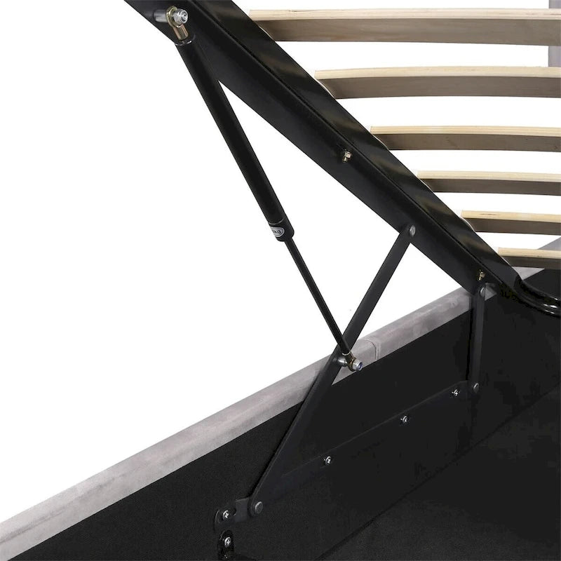 Letto contenitore idraulico imbottito Merax con luce LED, lettore Bluetooth e ricarica USB