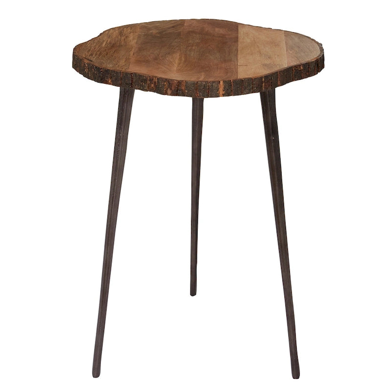 Mango Wood Accent Table - Brown - Roche River Decor - 21 W x 21 L x 25 H