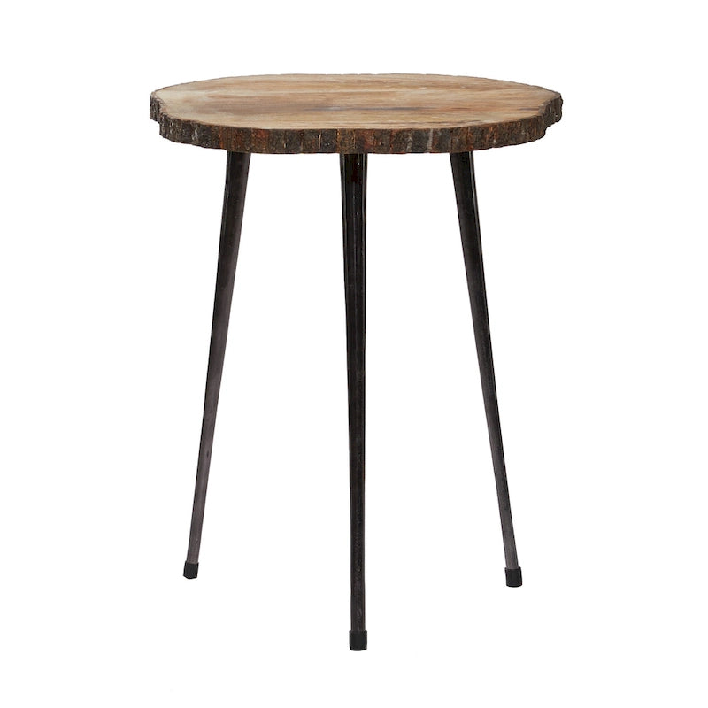 Tavolino decorativo in legno di mango - Marrone - Roche River Decor - 21 L x 21 L x 25 A