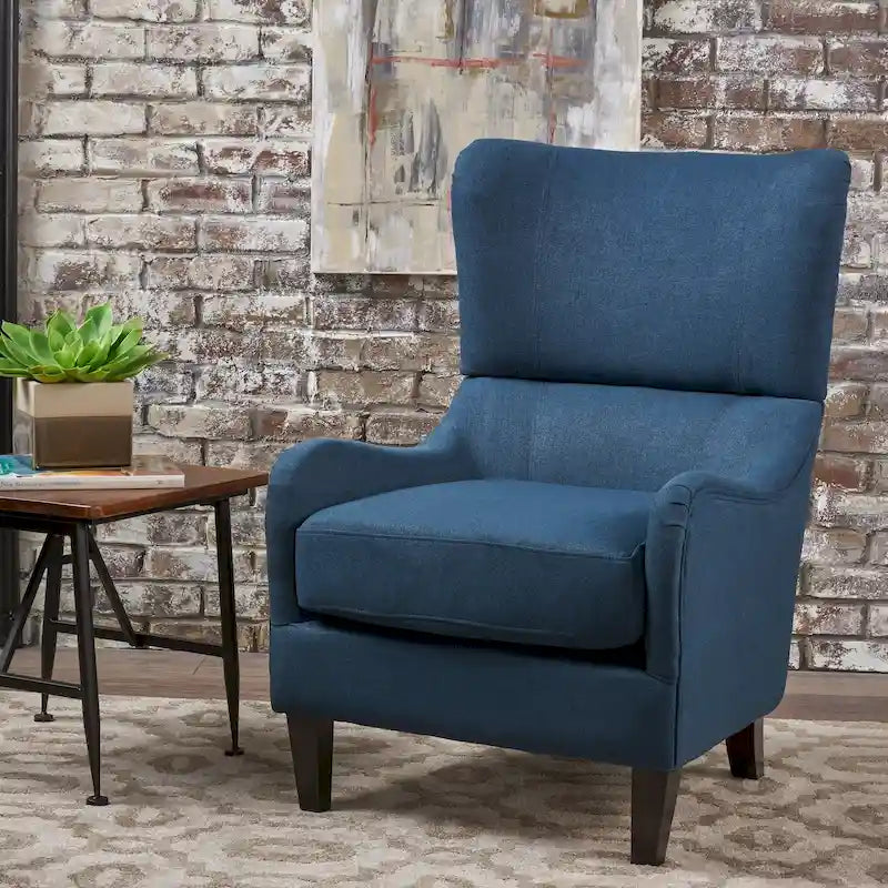 Poltrona da club in tessuto Quentin Contemporary Wingback di Christopher Knight Home