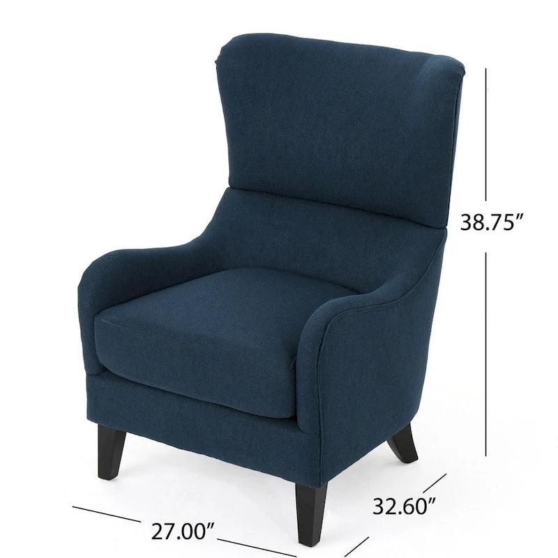 Poltrona da club in tessuto Quentin Contemporary Wingback di Christopher Knight Home