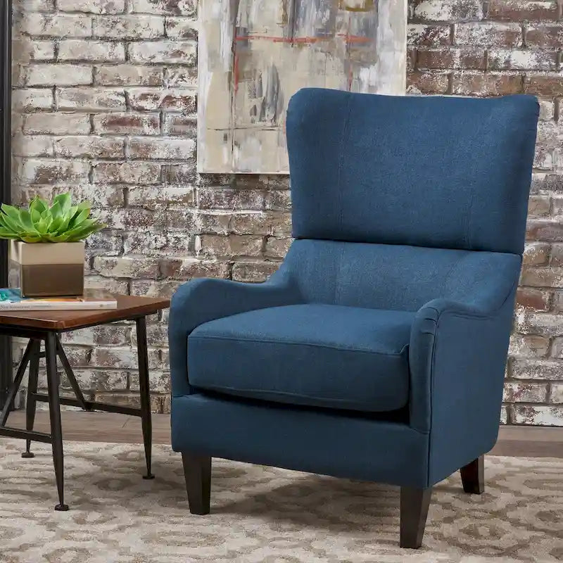 Poltrona da club in tessuto Quentin Contemporary Wingback di Christopher Knight Home