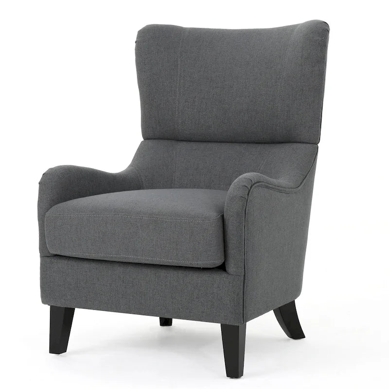 Poltrona da club in tessuto Quentin Contemporary Wingback di Christopher Knight Home