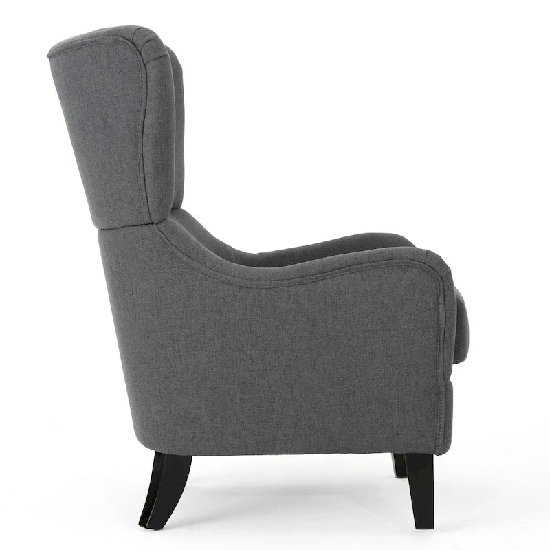 Poltrona da club in tessuto Quentin Contemporary Wingback di Christopher Knight Home