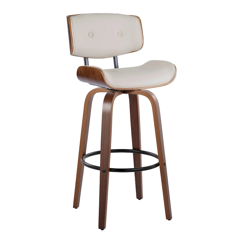 Sgabello da bar ad altezza fissa Carson Carrington Leksand 30 con gambe in legno curvato (set di 2)