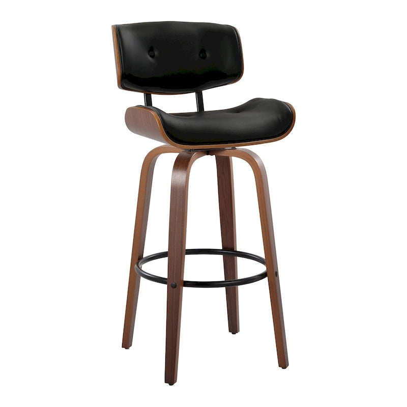 Sgabello da bar ad altezza fissa Carson Carrington Leksand 30 con gambe in legno curvato (set di 2)