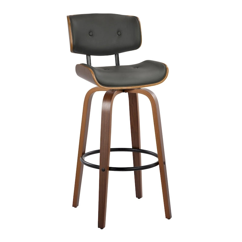 Sgabello da bar ad altezza fissa Carson Carrington Leksand 30 con gambe in legno curvato (set di 2)
