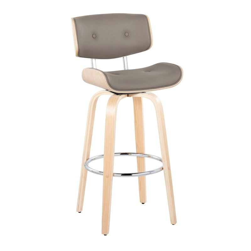 Sgabello da bar ad altezza fissa Carson Carrington Leksand 30 con gambe in legno curvato (set di 2)