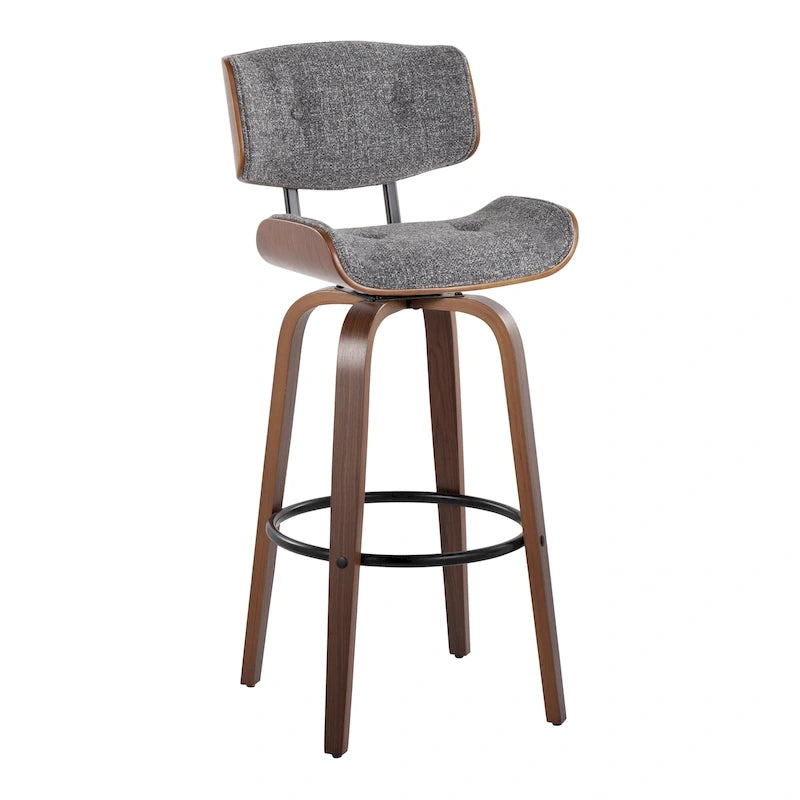 Sgabello da bar ad altezza fissa Carson Carrington Leksand 30 con gambe in legno curvato (set di 2)