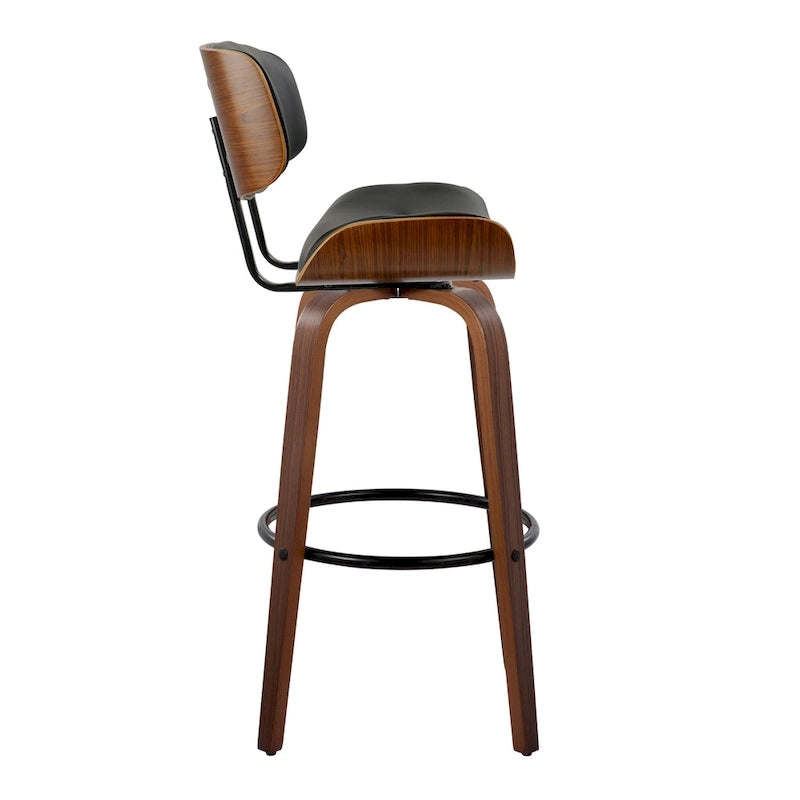 Sgabello da bar ad altezza fissa Carson Carrington Leksand 30 con gambe in legno curvato (set di 2)