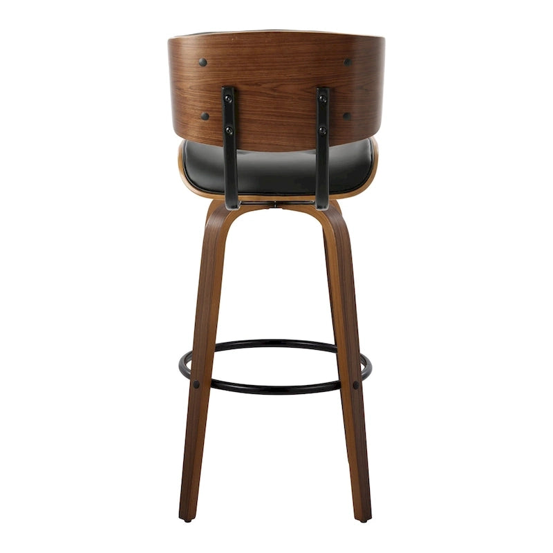 Sgabello da bar ad altezza fissa Carson Carrington Leksand 30 con gambe in legno curvato (set di 2)