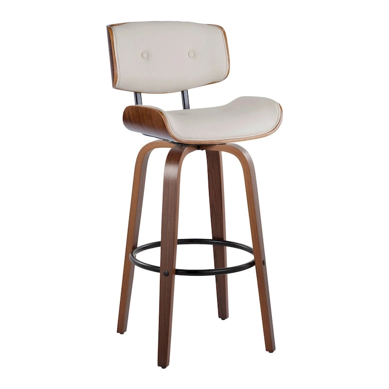 Sgabello da bar ad altezza fissa Carson Carrington Leksand 30 con gambe in legno curvato (set di 2)