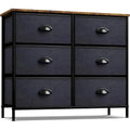 Sorbus Small Dresser with 6 Drawers - Wood Farmhouse Dcor Style Shelf Top