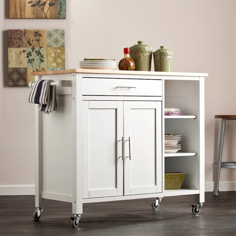 Carrello da cucina bianco Oriaga di SEI Furniture