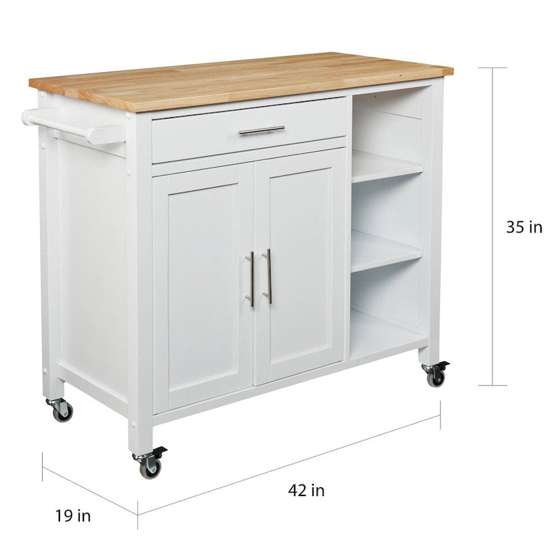 Carrello da cucina bianco Oriaga di SEI Furniture