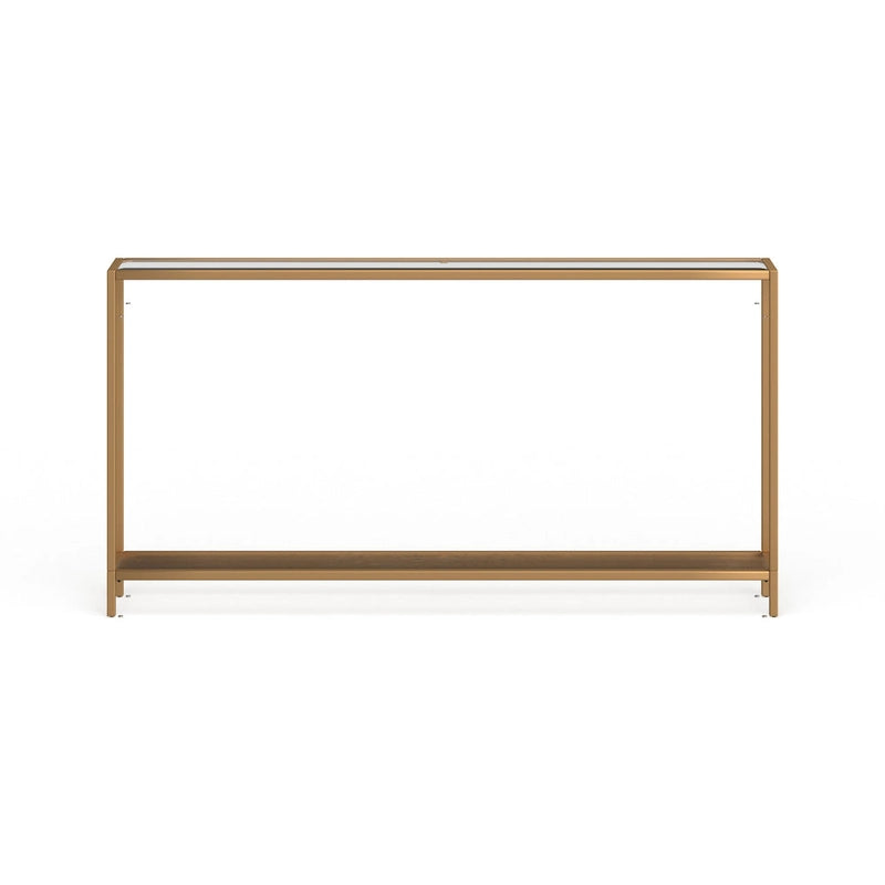 Tavolo consolle stretto Grant di SEI Furniture con espositore in vetro