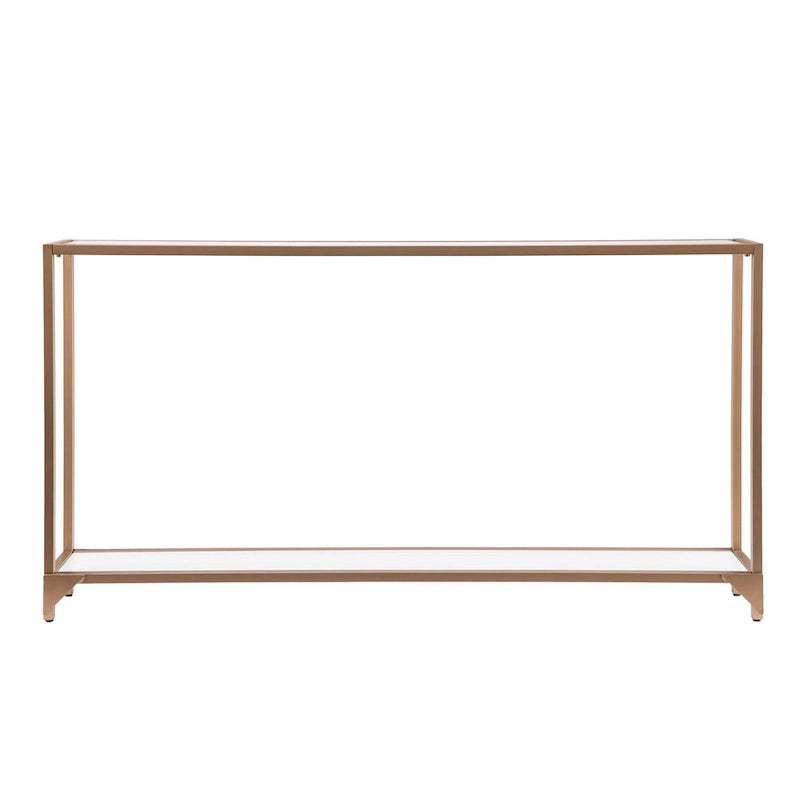 Tavolo consolle stretto Grant di SEI Furniture con espositore in vetro