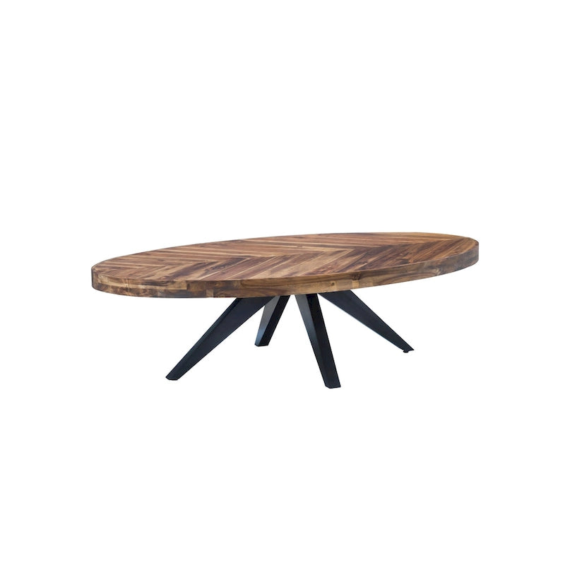 Tavolino da caffè in legno di acacia rustico Panko di Aurelle Home