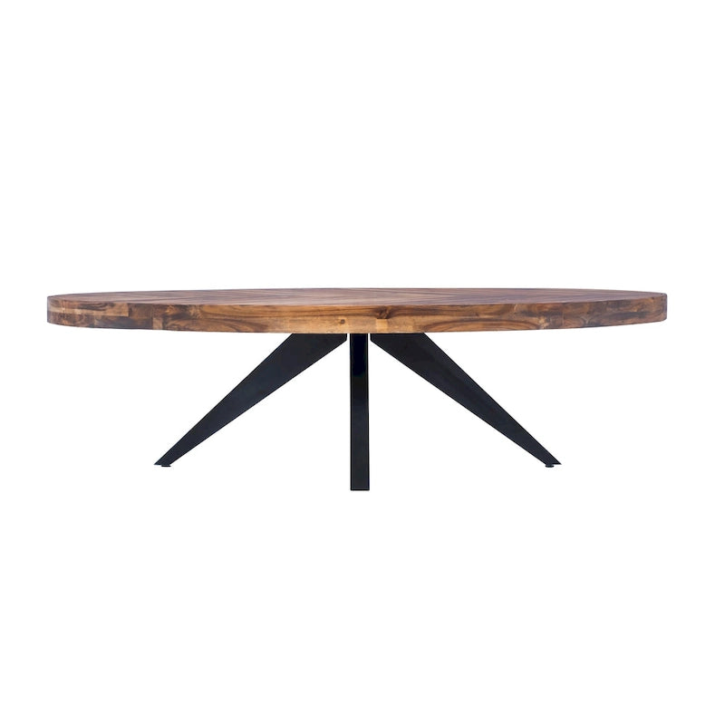 Tavolino da caffè in legno di acacia rustico Panko di Aurelle Home